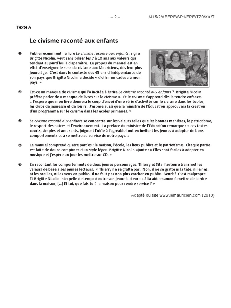 Le civisme expliqué aux enfants | PDF