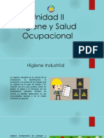 Unidad II Higiene y Salud Ocupacional: M.Sc. Ing. Gerardo Ordoñez