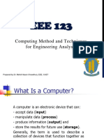 EEE 123 Computing Method and Techniques for Engineering Analysis