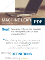 Data Plus Machine Learning Kyle Bradbury