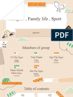 Religion, Family Life, Sport: Group 7