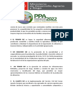 Consta de Nueve Ejes Centrales Que Contemplan Medidas Concretas para Promover La Competitividad de Los Pequeños Productores