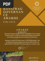 Bansiwag Governance Awards For Lgus