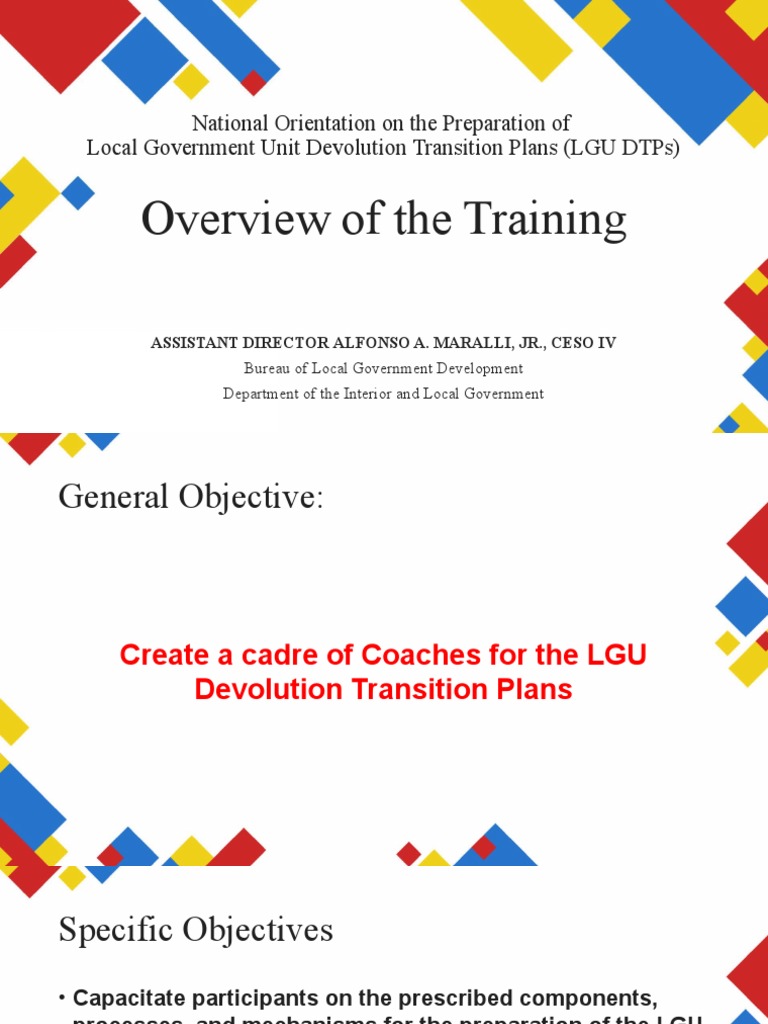 DTP Orientation Brgys | PDF | Public Administration | Governance