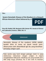 Case Report Hemolytic Disease of The Newborn