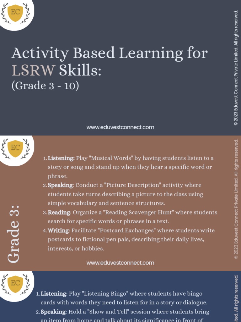 Activity Based Learning Pdf Notes