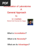 Accreditation of Laboratories: A General Approach