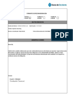 Formato de Reconsideracion: Tarjeta de Préstamo Crédito de Crédito de Crédito Personal X Vivienda Vehículo