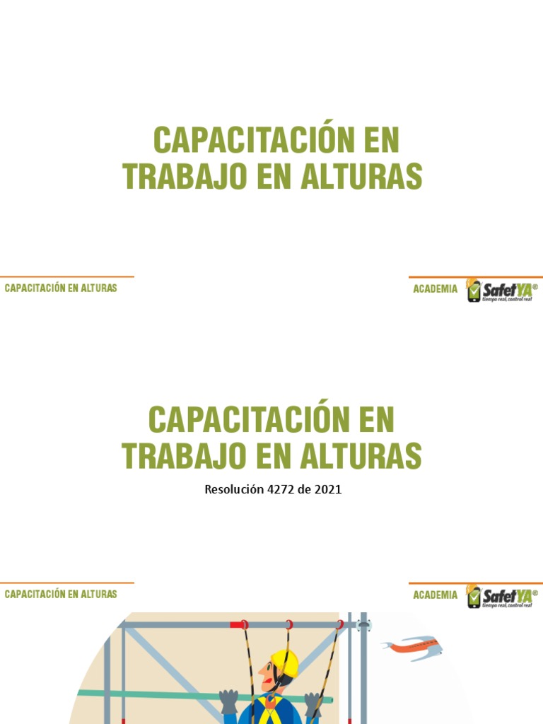 Capacitación Trabajo en Alturas RESOLUCION 4272 | PDF