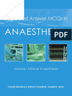 Anaesthesia: Single Best Answer Mcqs in