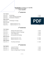 M.Sc. Biotechnology: (4 - Semesters W.E.F. July 2004) Outlines of Syllabus (Total Credits-90)