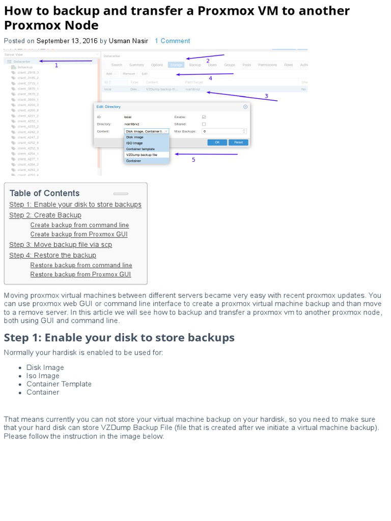 How To Backup and Transfer A Proxmox VM To Another Proxmox Node PDF