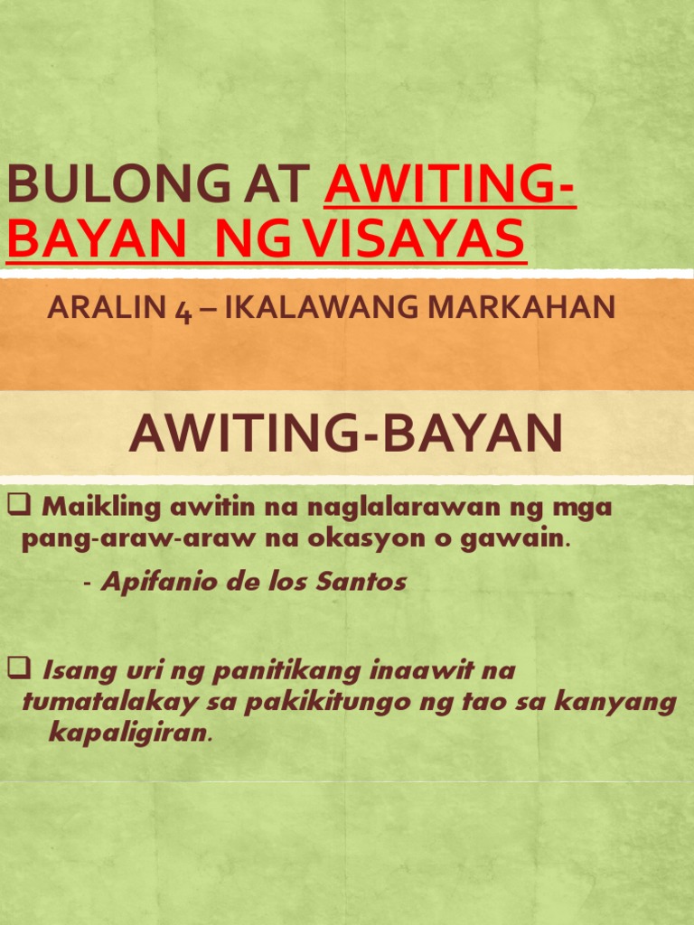Mga Awiting Bayan Pdf