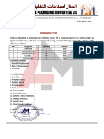 Demand Letter: S.N. Categories Quantity Gender Basic Salary (AED)