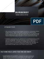 Burberry: Burns Unsold Stock