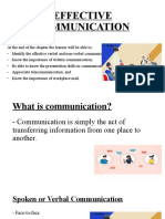 Effective Communication: Objectives