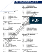 Chapterwise Important Spot Class-11