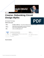 Course: Debunking Circuit Design Myths: by Keysight Technology