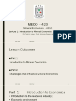 MECO - 420: Mineral Economics - 4210
