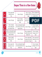 Drawing Shapes Three in A Row Game