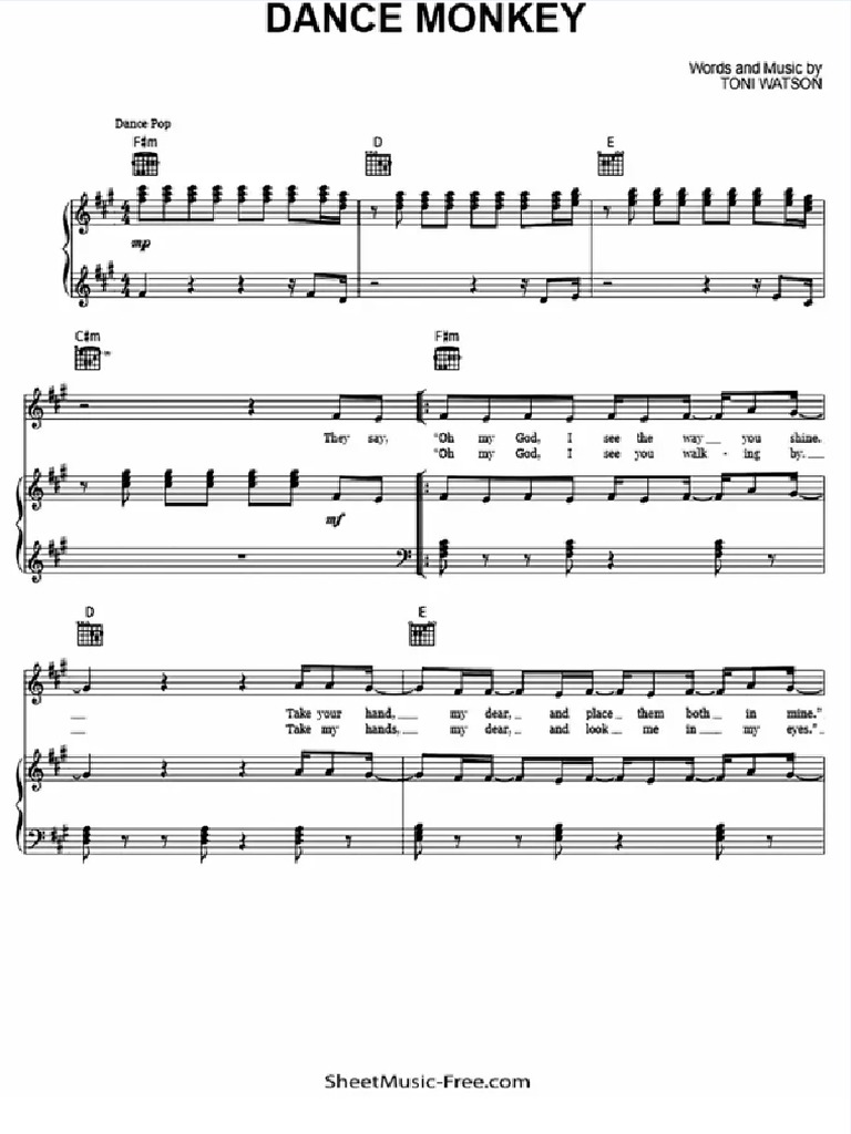 Dance Monkey Piano Solo | PDF