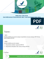 Jakarta, 20 Januari 2020: Rencana Strategis Dan Kebijakan Pengawasan Obat Dan Makanan 2020-2024
