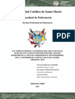 Factores Internos y Externos Que Influyen en El Nivel de Vocación en Estudiantes