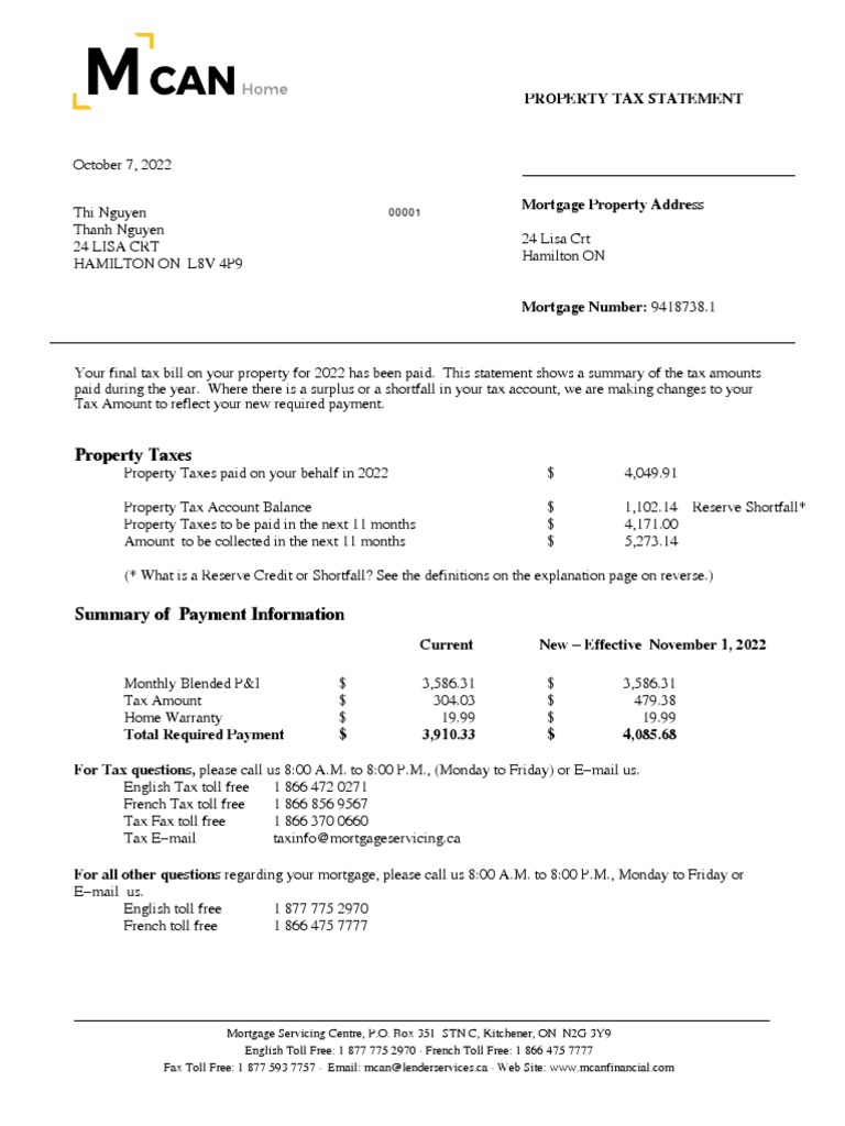 Property Tax Statement Guide | PDF | Taxes | Credit Card