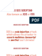 Cross Site Scripting XSS CSS: Also Known As or