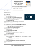 2023 ST Portfolio Checklist