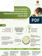 Mewujudkan Perekonomian Kerakyatan Melalui Penguatan Koperasi & Ukm TAHUN 2020