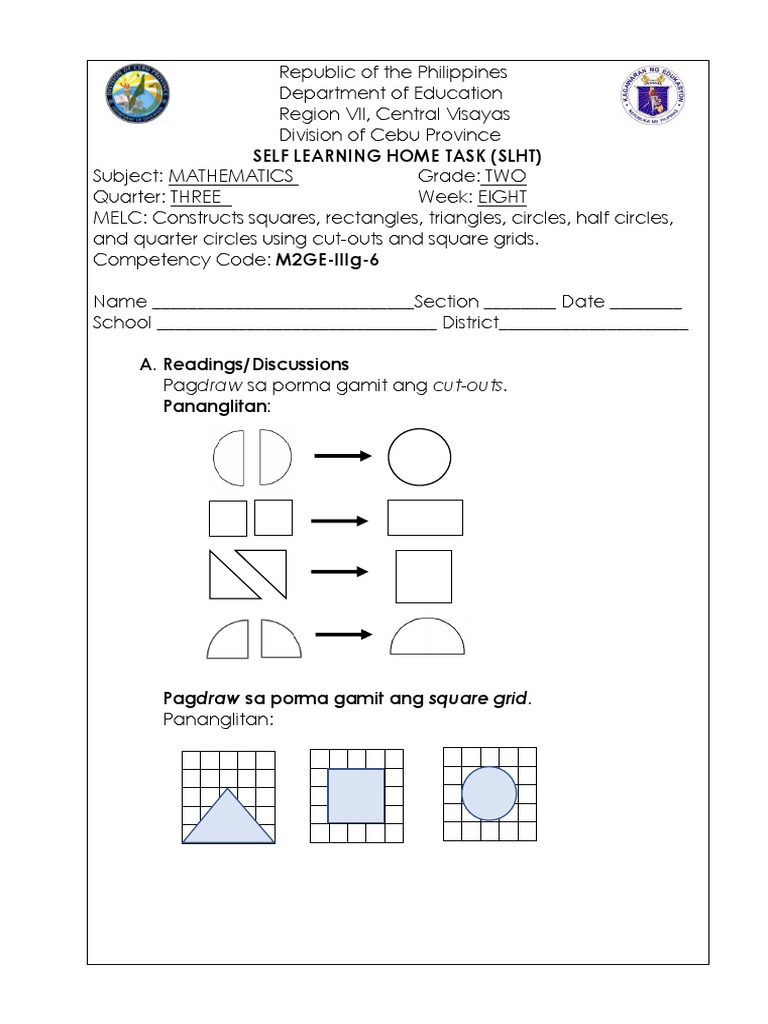 SLHT Math2 Q3 Week8. | PDF