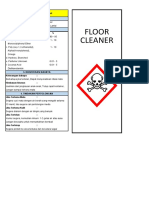 Floor Cleaner: Material Safety Data Sheet