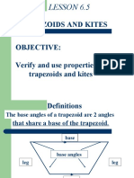 Trapezoids and Kites Objective: Verify and Use Properties of Trapezoids and Kites