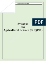 Syllabus For Agricultural Science (SCQP01)