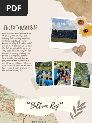Beige Scrapbook All About Me Poster