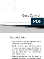 Cost Control: B.Sravanthi Asst - Prof. Ced, Kitsw