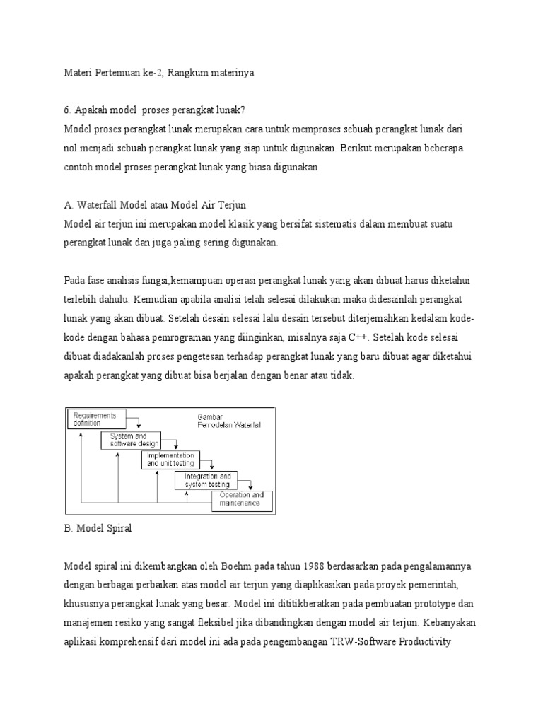 Model Proses Perangkat Lunak dan Biaya RPL | PDF