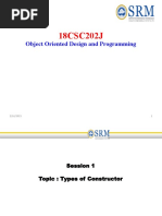 18CSC202J: Object Oriented Design and Programming