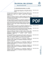 Boletín Oficial Del Estado: Ministerio para La Transición Ecológica Y El Reto Demográfico
