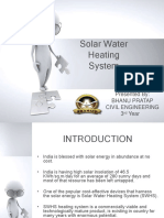 Solar Water Heating System: Presented By: Bhanu Pratap Civil Engineering 3 Year