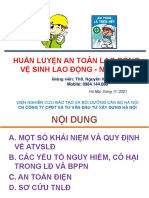 Huấn Luyện An Toàn Lao Động, Vệ Sinh Lao Động - Năm 2021: Cn Công Ty Cpđt Và Tư Vấn Đầu Tư Xây Dựng Hà Nội