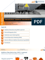 Introduction: Additive Manufacturing: Workshop Mechatronics Mero Meng Joshua Voll Schmalkalden, 21.04.2022