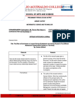 Library Output Critique Research Template