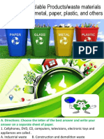 Identifies Recyclable Products/waste Materials Made of Wood, Metal, Paper, Plastic, and Others