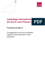 Cambridge International AS and A Level Physics (9702) : Practical Booklet 8