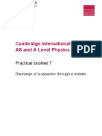 Cambridge International AS and A Level Physics (9702) : Practical Booklet 7