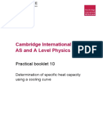 Cambridge International AS and A Level Physics (9702) : Practical Booklet 10