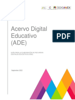 Acervo Digital Educativo (ADE) : Guía para La Elaboración de Recursos Digitales Educativos (Rde)