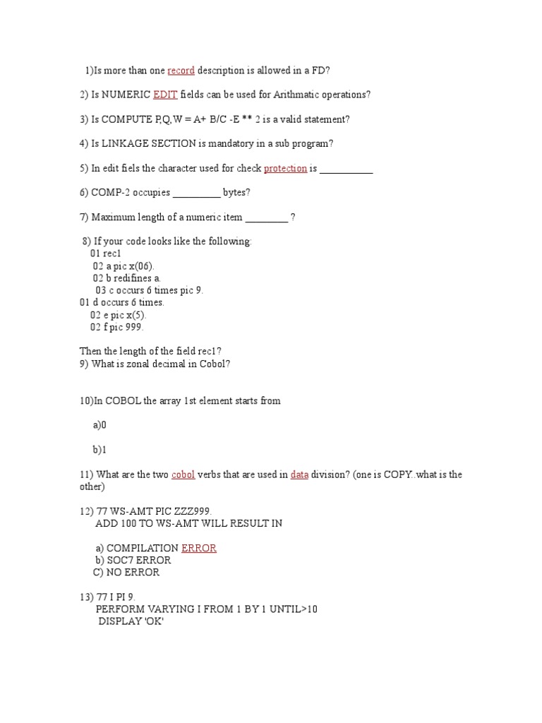 1 Cob | PDF | Computer Programming | Software Development